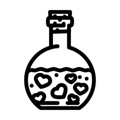 love potion line icon vector. love potion sign. isolated contour symbol black illustration
