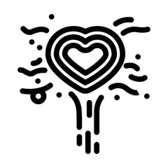 love fireworks line icon vector. love fireworks sign. isolated contour symbol black illustration