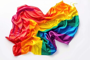 Fototapeta premium Heart Shaped Rainbow Flag