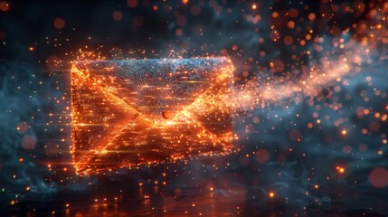 mail inbox alert and spam virus with warning, email security protection alert, new email notification and internet communication concept, email technology icon, junk mail compromised information.