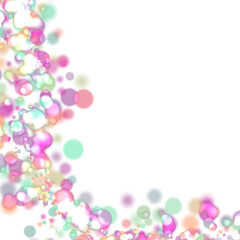 Bright thread of transparent colored bokeh.