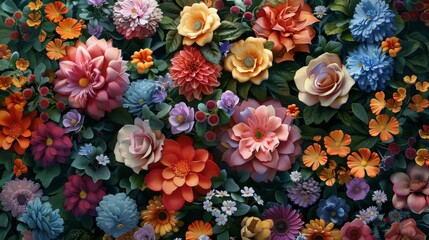 A Tapestry of Blooms: A Paper Flower Bouquet
