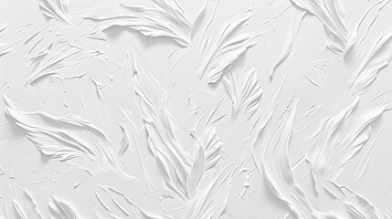 Obraz premium Textured White Paint with Grass and Leaf Pattern Background for Wallpaper and Cards