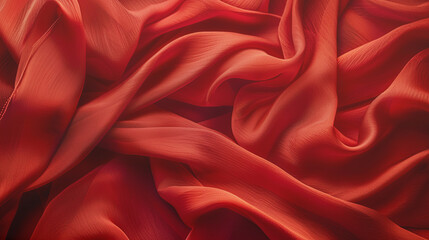 Obraz premium Abstract elegant red silk wave shape.