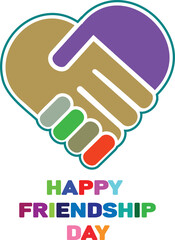 Happy friendship Day tshirts design Victor illustration with white background