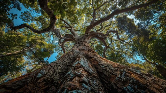 photo of worm's eye tree Thailand's big forest