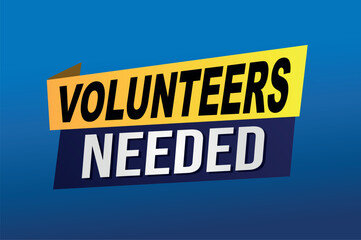 volunteers needed poster banner graphic design icon logo sign symbol social media website coupon

