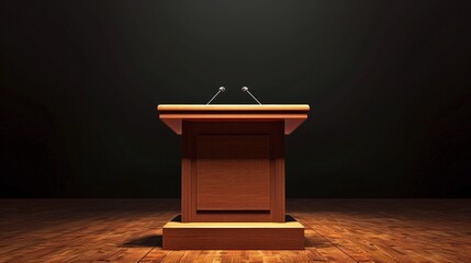 Describe how to handle nerves when speaking from a podium.