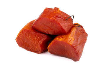 Lachschinken, Schinken auf weißem Grund