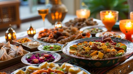 Obraz premium Describe the etiquette and greetings used during Ramadan.
