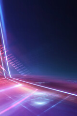 Obraz premium Abstraction with rays and neon.