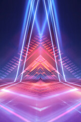 Abstraction with rays and neon.
