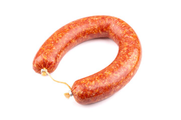 Bratwurst - leckere Würstchen auf weißem Grund