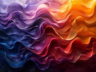 Fototapeta premium Abstract Colorful Fabric Waves