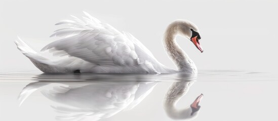 Obraz premium Elegant Swan in Tranquil Water