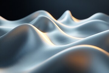 Obraz premium Abstract White and Gold Wavy Texture