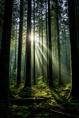 Naklejka premium Sublime Wilderness: The Ethereal Beauty of British Columbia's Forests