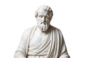 Obraz premium Serene Thinker: Marble Statue of a Philosopher in Peaceful Meditation