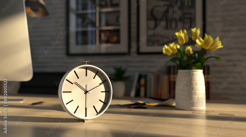 Poster discuss the features that make a clock user-friendly and functional.