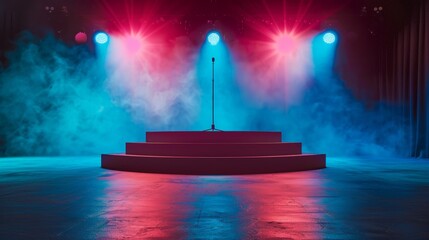 Explain how a podium can be a focal point in event planning.