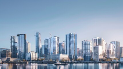 Obraz premium Explain how buildings can contribute to a city's skyline and identity.