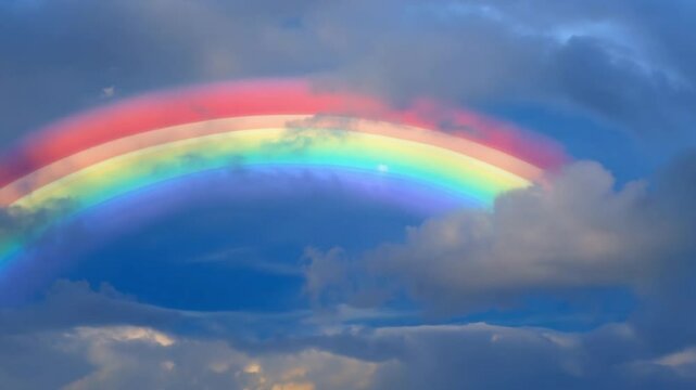 Rainbow in the clouds