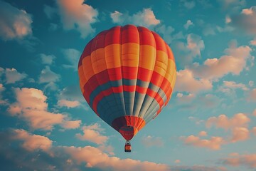 Obraz premium Thrilling parasailing adventure with a stunning aerial view, symbolizing freedom and exhilaration