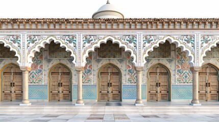 Fototapeta premium Ornate Islamic Architecture with Colorful Tilework