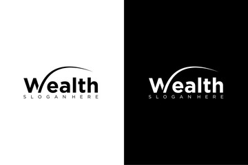 Letter W Logo Design for Wealth Vector illustration