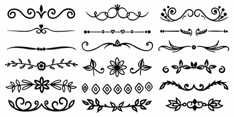 Elegant vintage ornament divider collection with intricate designs