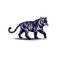 Vector Tiger silhouette design illustration template