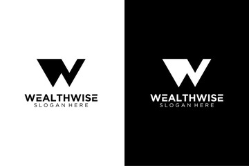 Letter W Logo Design for Wealth Vector illustration
