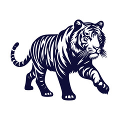 Vector Tiger silhouette design illustration template