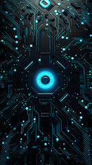 digital green cyberpunk city graphics poster mobile phone background