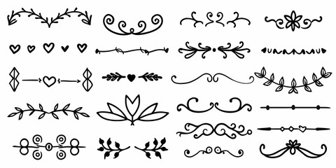 Obraz premium Elegant vintage ornament divider collection with intricate designs