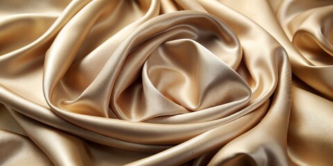 Abstract Golden Satin Fabric Texture, Soft, Smooth, Luxury, Elegant