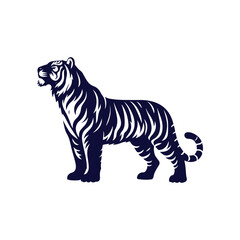 Vector Tiger silhouette design illustration template