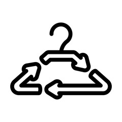 slow fashion sustainable line icon vector. slow fashion sustainable sign. isolated contour symbol black illustration