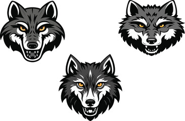 Art & Illustration. Wolf face typography. ai generated.