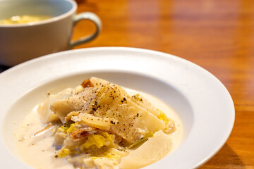 ポテトグラタンとスープ