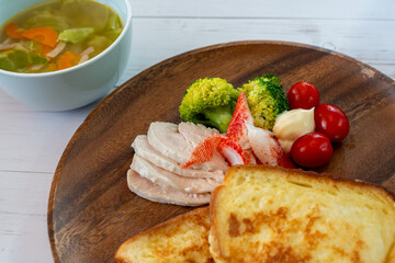 フレンチトーストとスープ