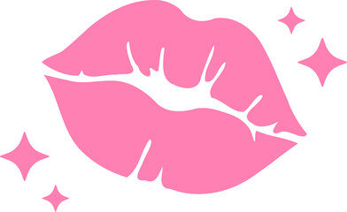 Lipstick Kiss Marks Illustration 