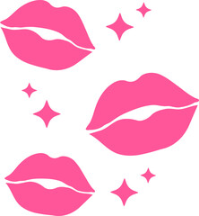 Lipstick Kiss Marks Illustration 