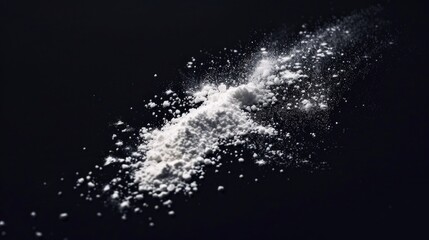 Black and white photo of a powdered substance, useful for medical or scientific illustrations