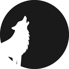 Howling Wolf Graphic Illustration 