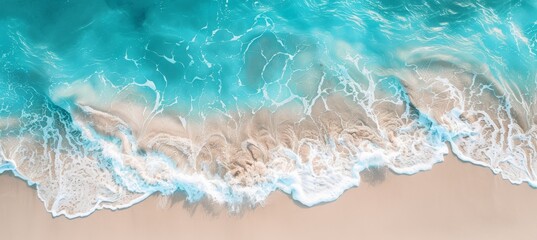 Fototapeta premium Blue Water and Soft Waves: Coastal Summer Vibes