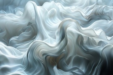 Obraz premium Abstract Texture of Wrinkled White Fabric