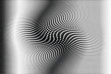 Abstract monochrome halftone background. Wide vector illustration	