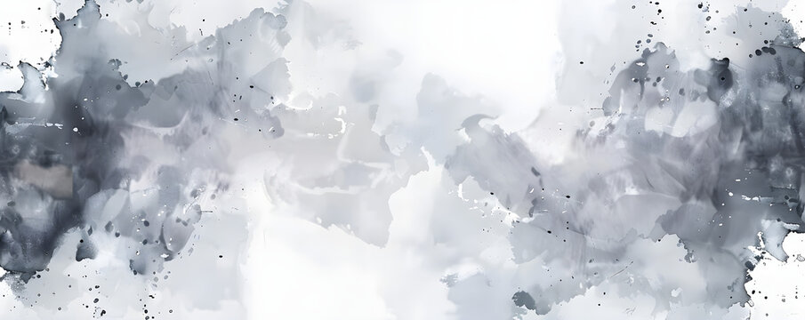 Gray splash banner watercolor background for textures, backgrounds, and web banners. Texture blank empty pattern with copy space for product.