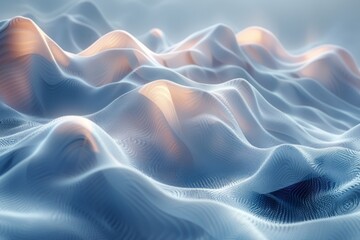 Obraz premium Abstract Wavy Texture with Golden Highlights